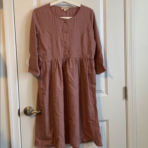 Mauve pink boutique peasant  dress